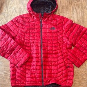 The North Face Cherry Red Thermoball Eco Hooded Jacket